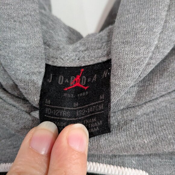 Jordan "23" Embroidered Number Hoodie Hooded Sweatshirt Heather Grey Size Medium - Picture 4 of 5